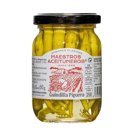 Maestros Aceituneros Guindilla Piparra, 180g/60g